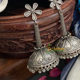 Oxidized Big German Silver Jhumkas -S400